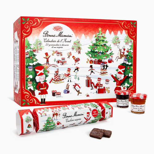 Adventní kalendář 2025 + cracker s sušenkami - Bonne Maman AT - 1