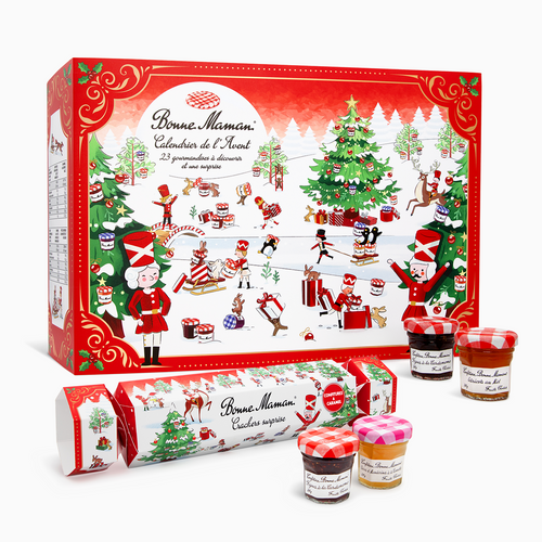 Adventní kalendář + krekry se sladkými pomazánkami a marmeládami - Bonne Maman AT - 1
